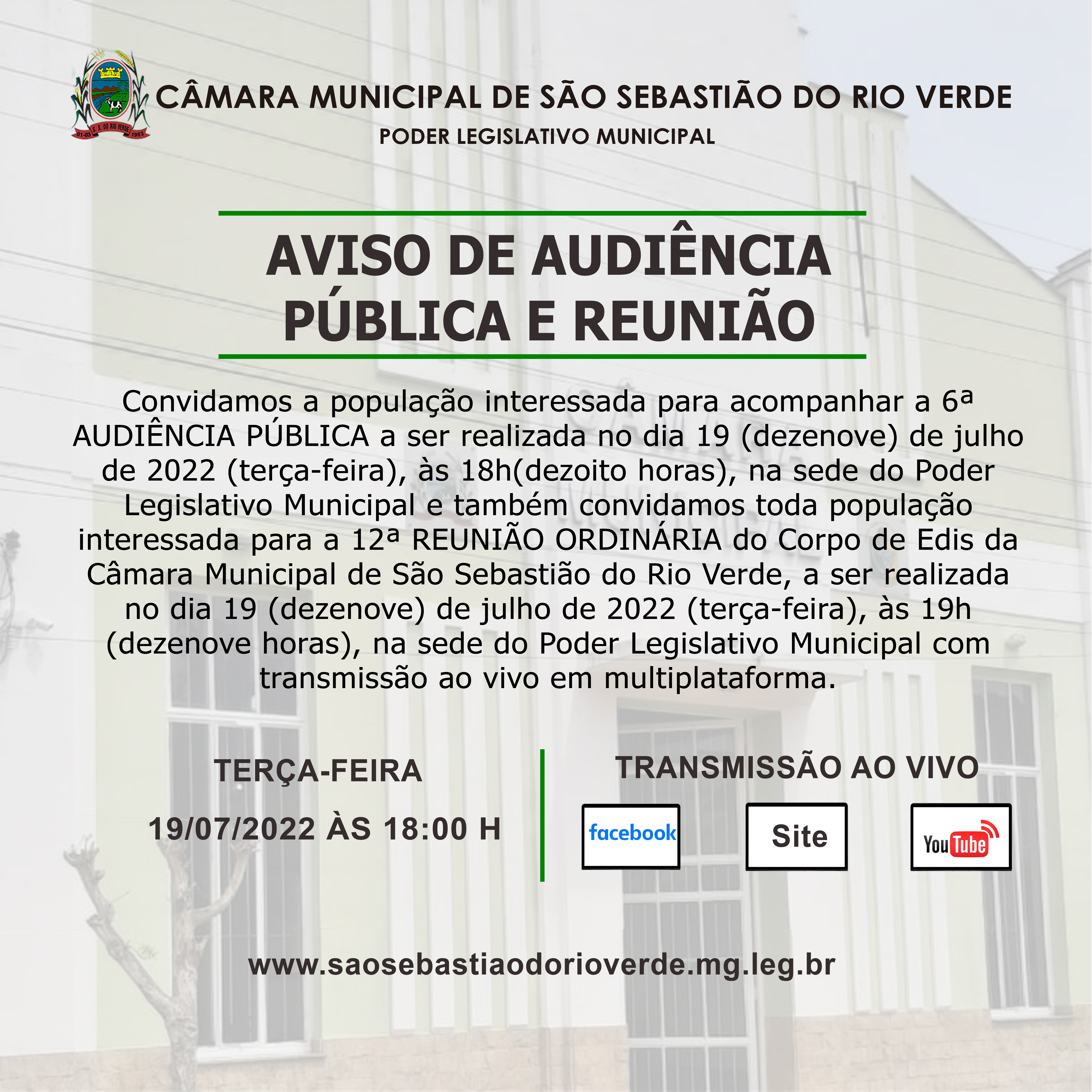 AVISO DE REUNIÃO E AUDIÊNCIA PÚBLICA