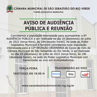 AVISO DE REUNIÃO E AUDIÊNCIA PÚBLICA