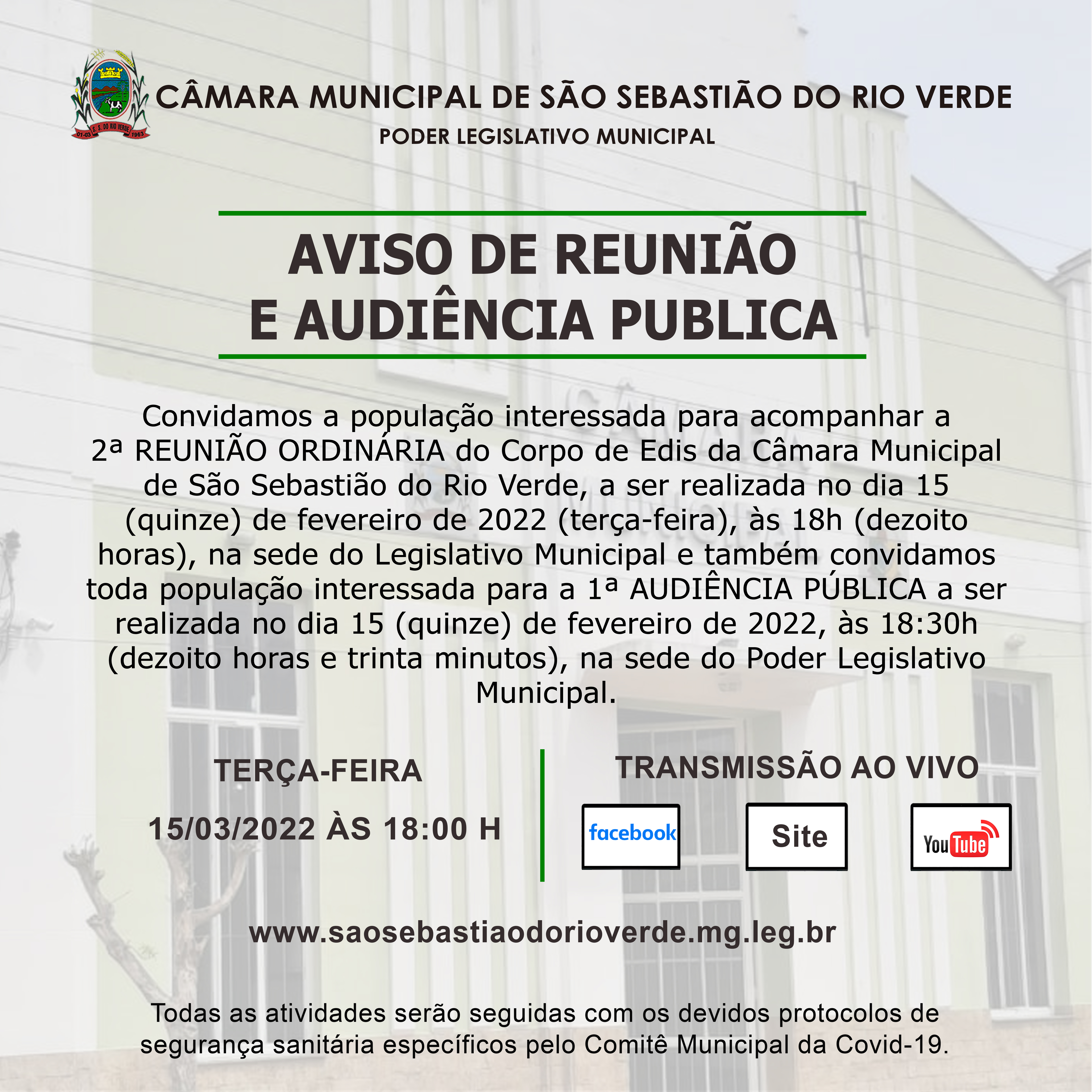 AVISO DE REUNIÃO E AUDIÊNCIA PÚBLICA